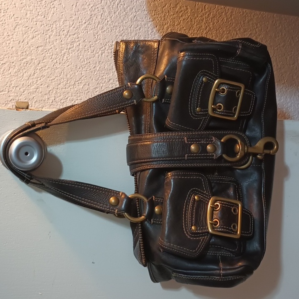 Coach 65th Anniversary Legacy Mandy Black Satchel Purse 10330